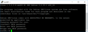 connected over ssh as root! for shame!